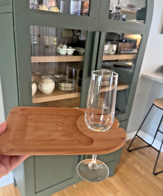 Mistral Studios Wine Glass Holding Charcuterie Board Wood Made in USA Set of 4