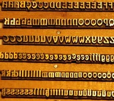 Art Nouveau Bookbinding Brass Type 0.14" embossing gold finishing alphabet ABC