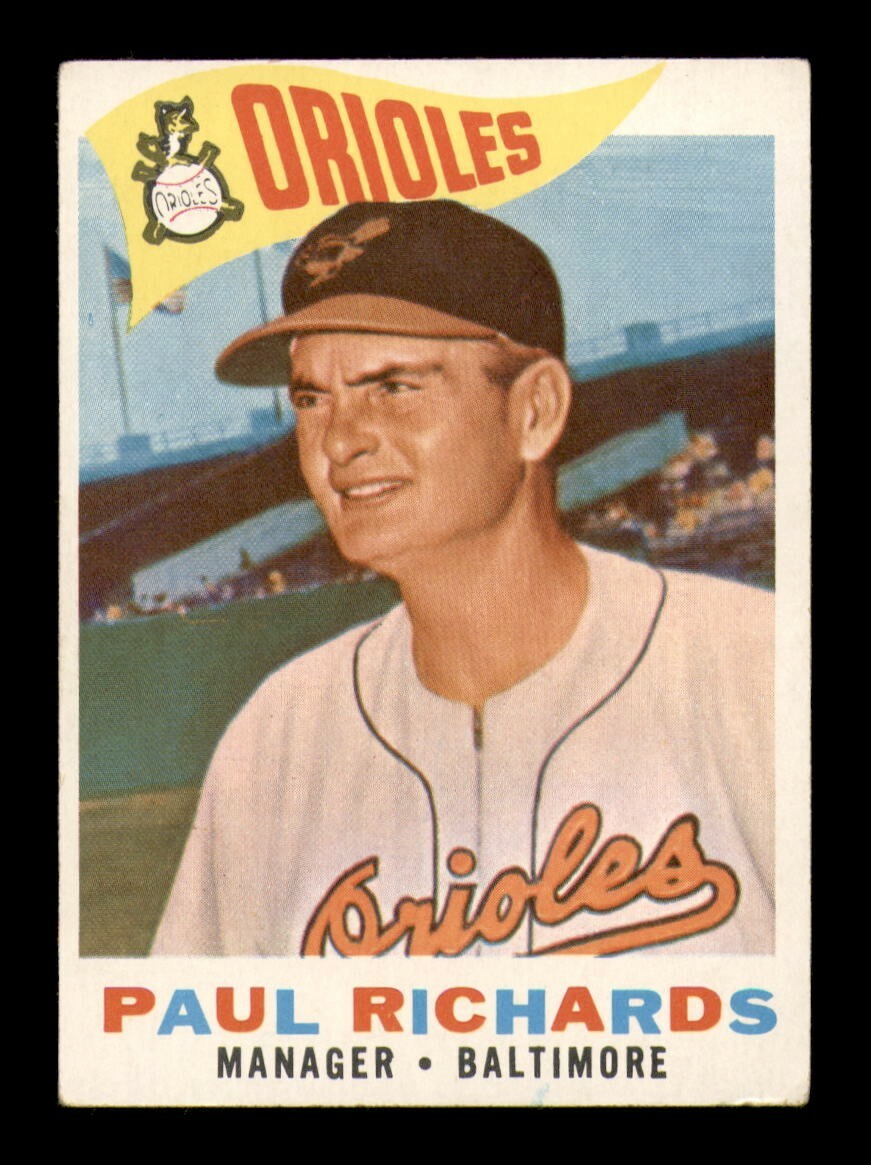 1960 Topps #224 Paul Richards Manager VG-EX OBGcards Vintage Baseball
