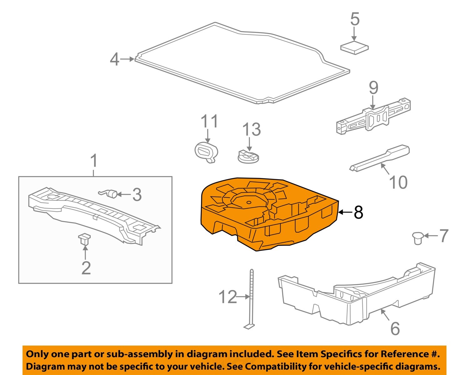 Chevrolet GM OEM 15-16 Trax Interior-Rear-Tool Compartment 