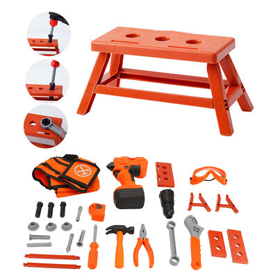 27pcs Kids Electric Drill Screwdriver Toy Set Impact Drill Tool Worker Toys  GSY