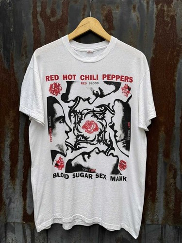 Vintage Red Hot Chili Peppers Band White T-shirt All size S-5XL TA82, Size S, $21.84