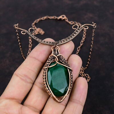 Copper Necklace Gift For Mother Wire Wrapped Necklace Adjustable Necklace 18.0''
