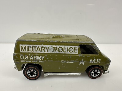 Vintage 1974 Hot Wheels Redline Army Military Police Super Van