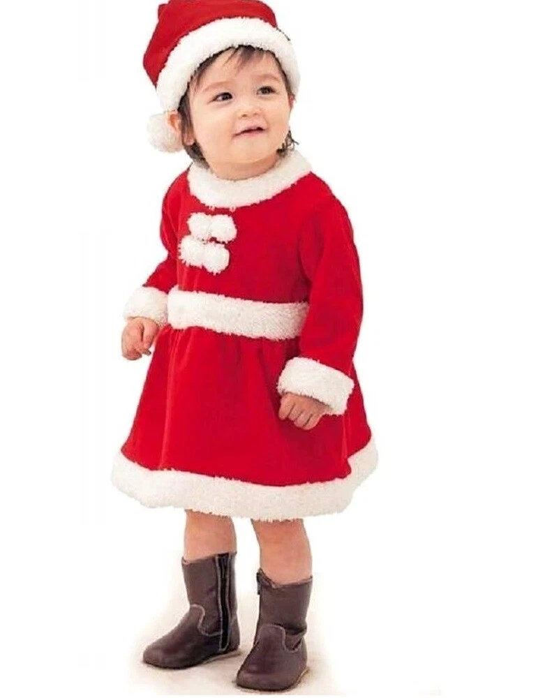 SHEIN Vesto natalizio a maniche lunghe per bambina con stampe