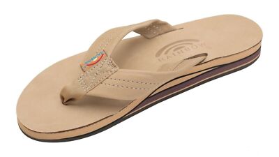 Men's Rainbow Leather Double Layer Wide Strap with Arch 302ALTS Sierra Brown New