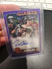 2024 Topps Chrome Purple Speckle Refractor /299 Wade Meckler Rookie Auto RC