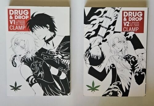 Drug And Drop Lot Volumes 1 & 2 By Clamp English (Rare Dark Horse Manga)  - Picture 1 of 9