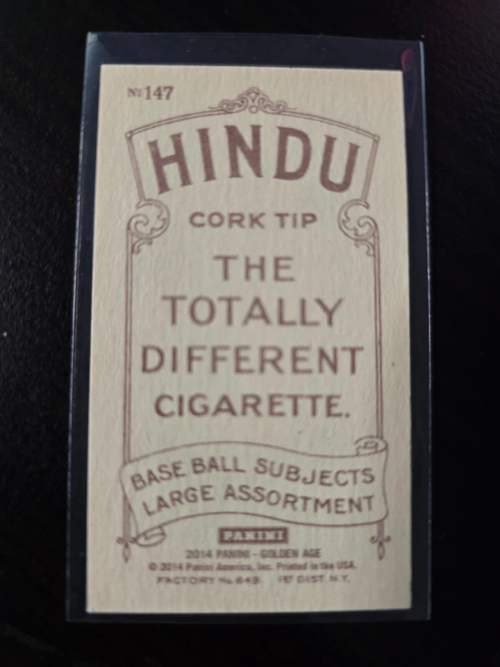 2014 Panini Golden Age Mini Hindu Brown Back Nolan Ryan #147 HOF - Image 2 of 2