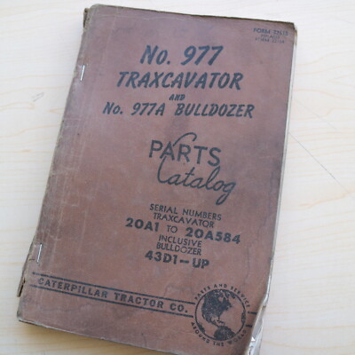 CAT Caterpillar 977 Traxcavator Track Crawler Loader Parts Manual 20A series OEM