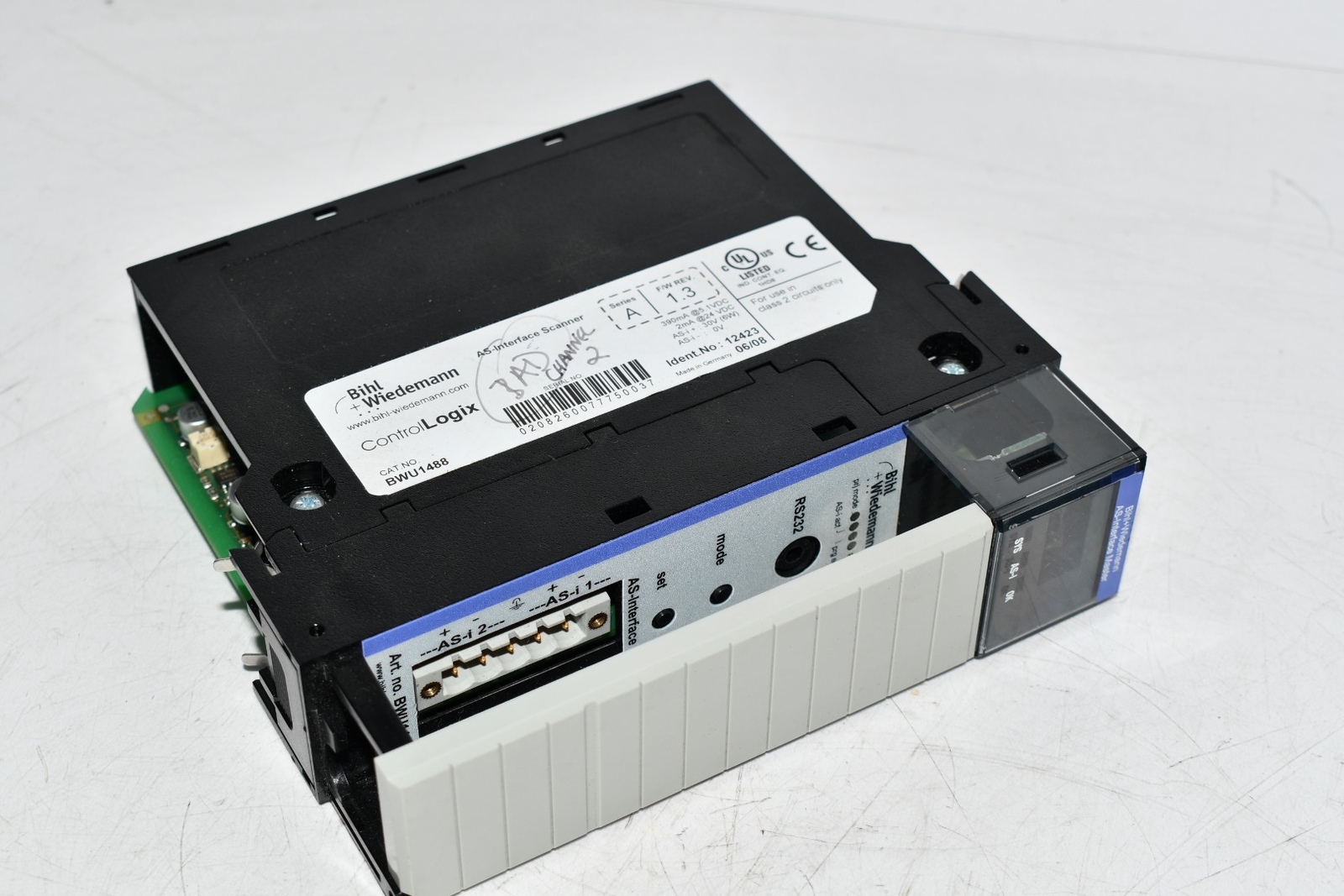 PARTS Bihl+Wiedemann BWU1488 AS-i 3.0 Master/Scanner A-B ControlLogix, 2 Masters