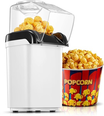 Popcornmaschine 1200W Heißluft Popcorn Maker ohne Öl 2 Minuten Schnell Produk...