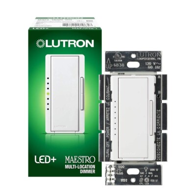 Lutron MACL-153MR-WH LED Single Pole Dimmer - White