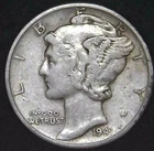 1941-D 10C Mercury Dime 90% Silver 21olu0728