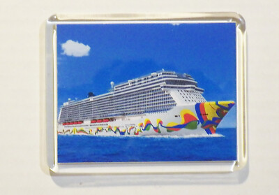 REFRIGERATOR MAGNET NORWEGIAN ENCORE #2 CRUISE SHIP - 3.5 x 3 