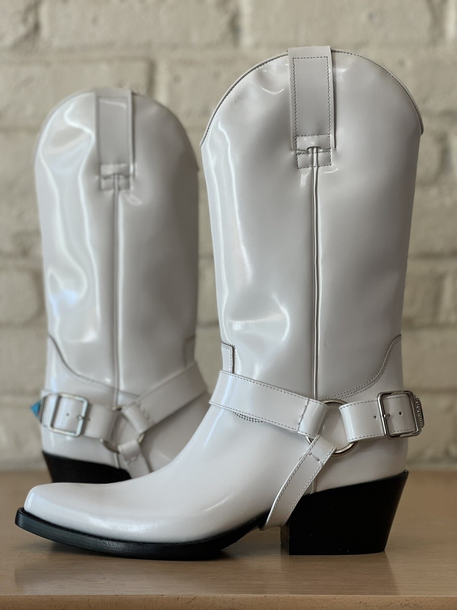 Calvin Klein 205W39NYC RAF Tammy White Western Cowboy Boots Women