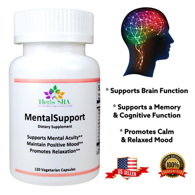 MENTAL HELP, 120 Capsules, Anti Stress, Depression relief, Brain Health. Energy.