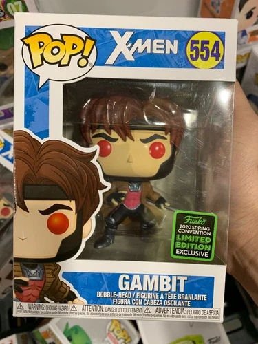 **IN HAND* ECCC Shared SPRING CONVENTION Funko Pop! X-Men GAMBIT with stick #554