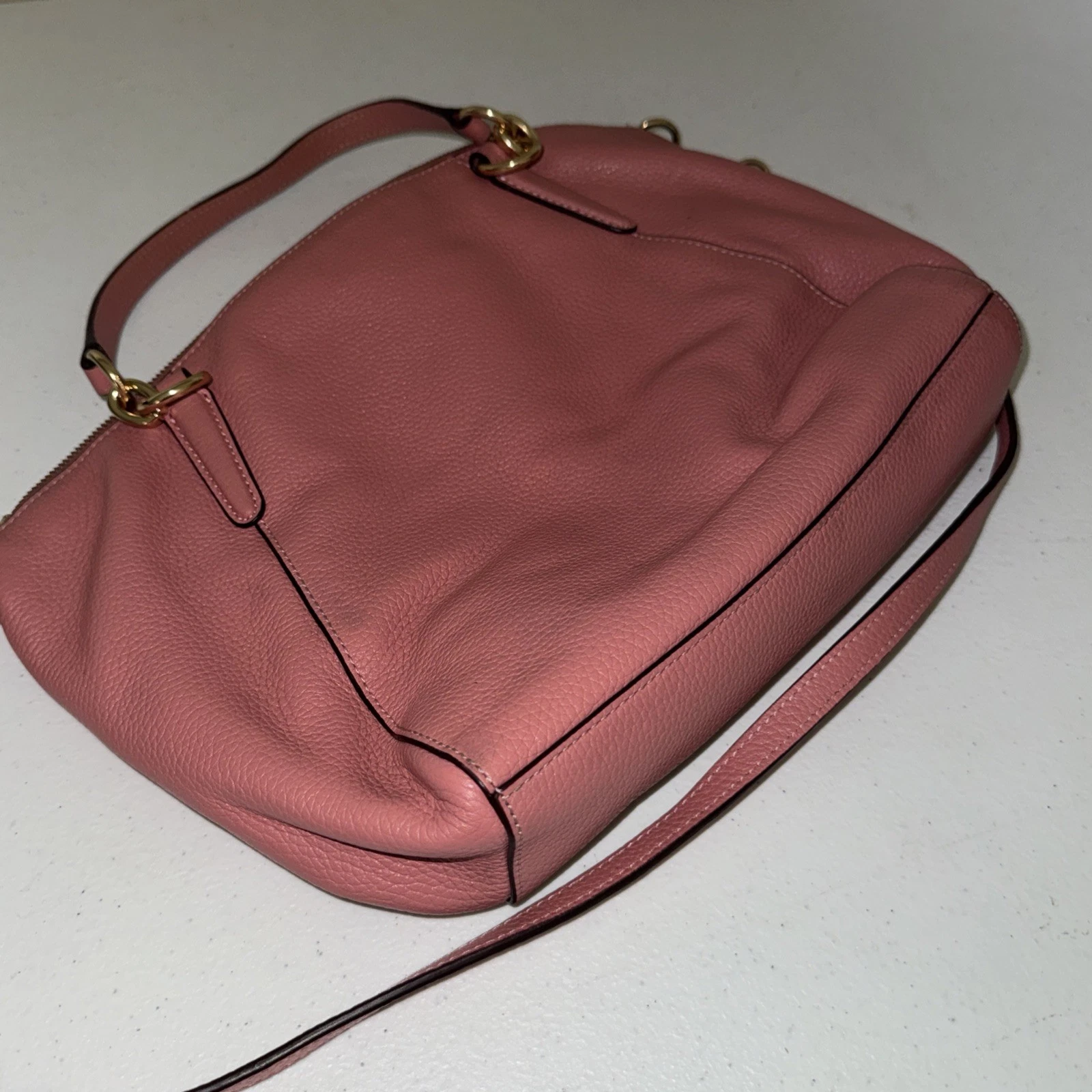 Coach F31077 piccolo Kelsey vintage pelle rosa ciottoli con tracolla Ditsy