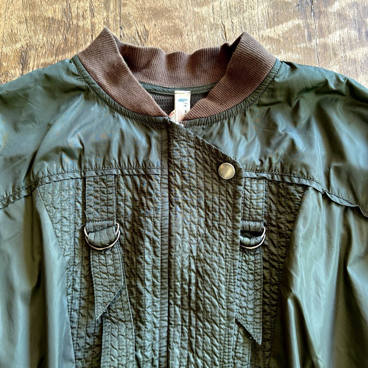 FP Movement Free People Cropped Windbreaker Jacket Sacai-Style Industrial Sz M View 4