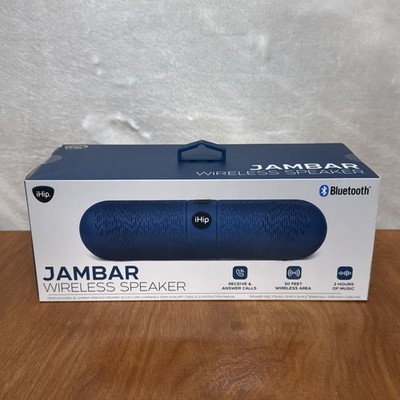 NEW iHip wireless bluetooth speaker JAMBAR 30' range White usbcharging AUX CABLE