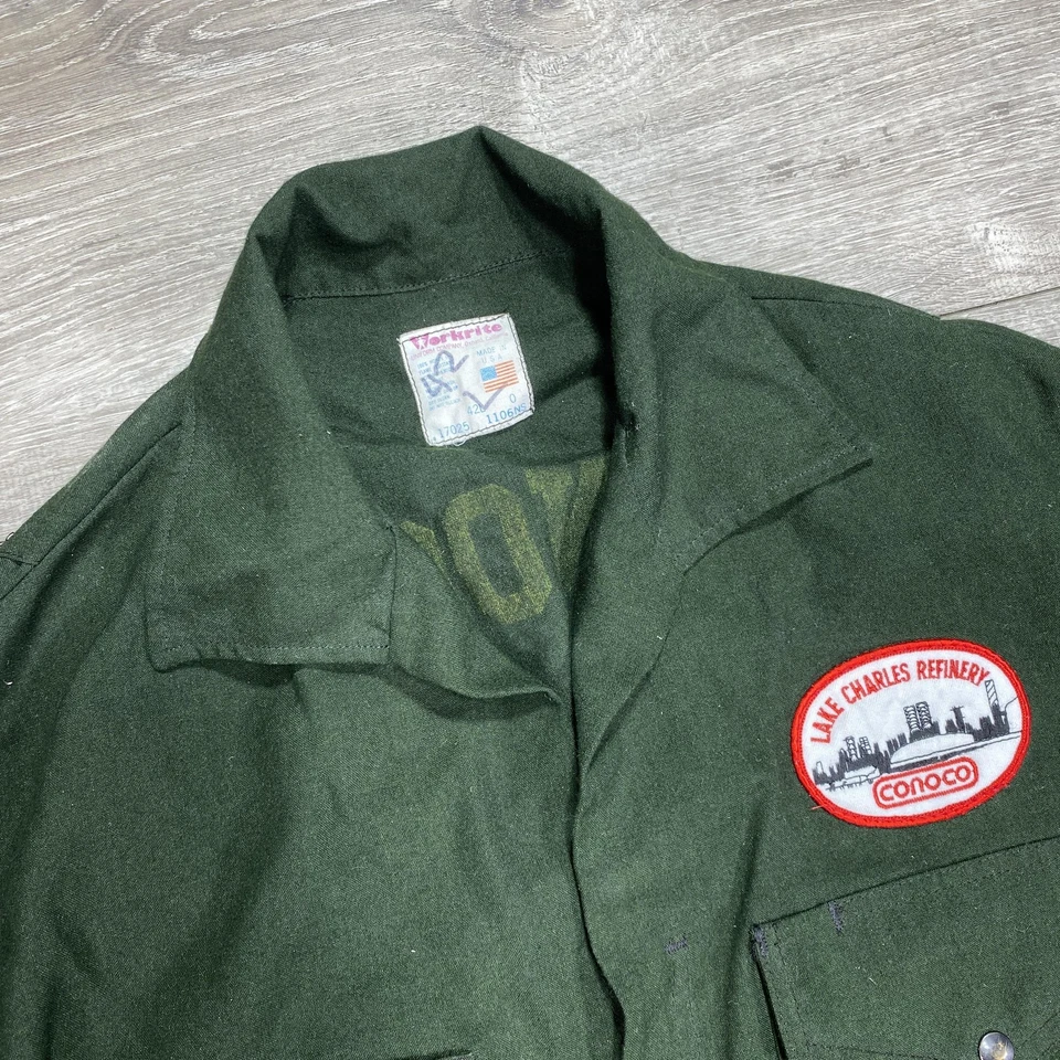 Workrite Coveralls Men 42L Conoco Lake Charles Refinery Michael Myers Halloween - Image 2 of 4