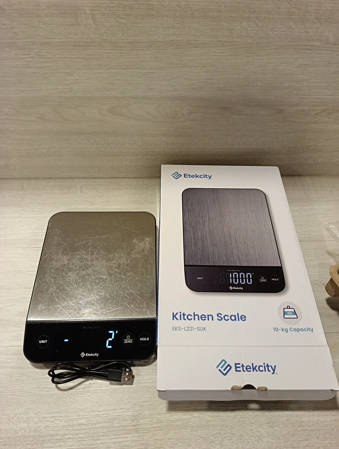 Etekcity 10Kg Digital Kitchen Scales,Waterproof, USB Rechargeable Food Used
Opens in a new window or