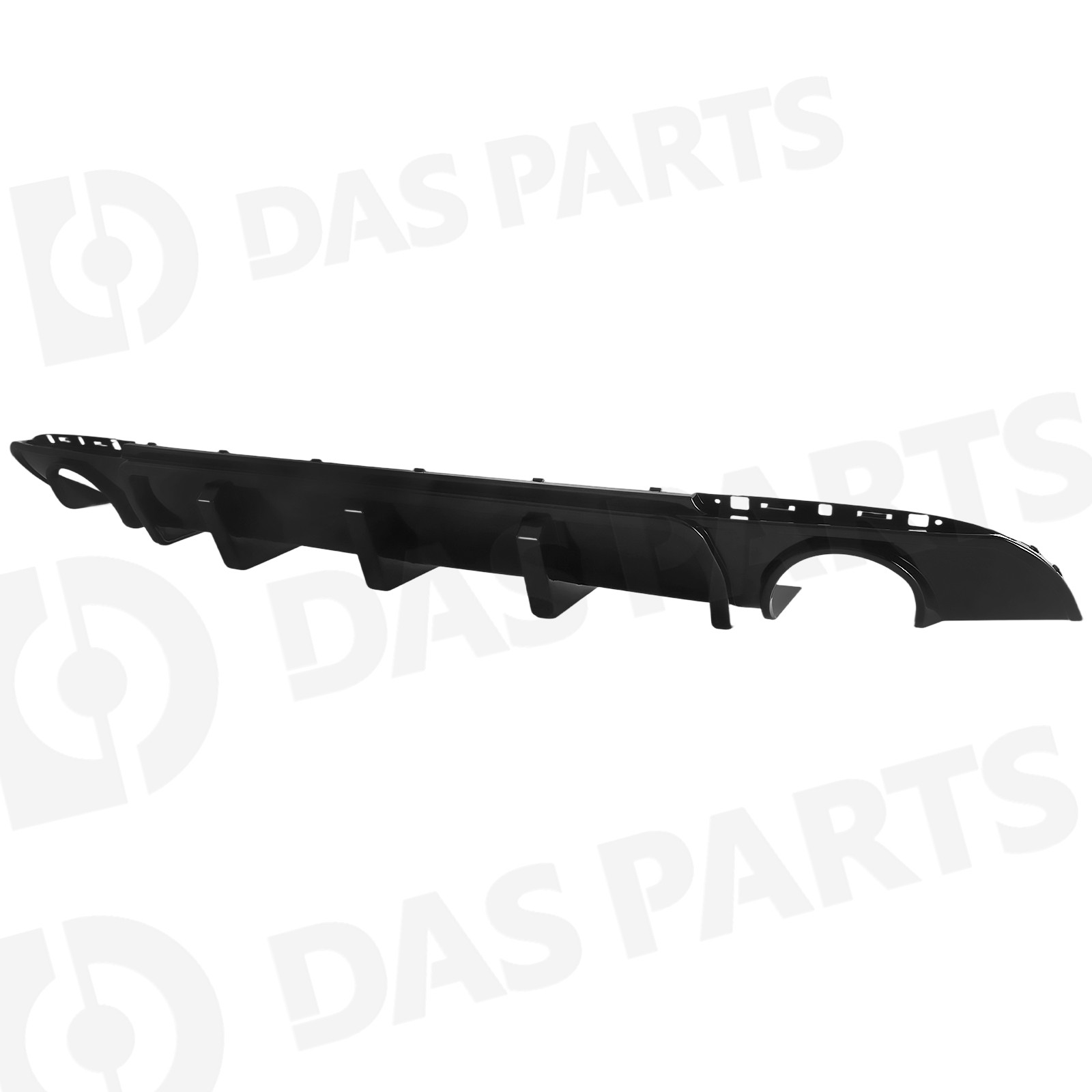 Rear Bumper Diffuser Valance Shark Fins Gloss Black Fits Chrysler 300C 2015-2023