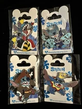 Disney Pins DLP/ DLRP - Lilo & Stitch Disneyland Paris Pins. Set Of 4 Pins.