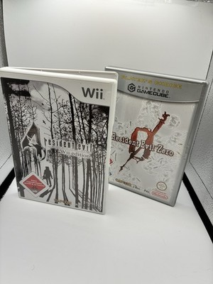Resident Evil Zero GameCube + Resident Evil 4 Wii   Horror Spiel Bundle Nintendo