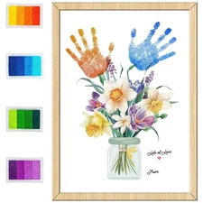 Unique Grandma Gifts - Handprint Flower Crafts from Kids, Wall Decorations & ...