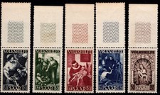 Saarland 267-271 postfrisch vom Oberrand, gefaltet #DHA33