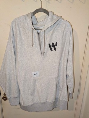 WTAPS Hoodie Double Tap Gray Pullover WTUVA Medium