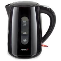 Elektrischer Wasserkocher 2200 Watt 1,7 Liter Schwarz Teekocher Korona