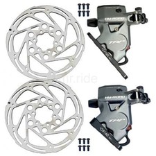 TRP HYRD Flat Mount Front/Rear 160mm Hydraulic Disc Brake CX/Road Calipers Gray
