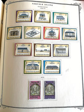 Îles Norfolk britanniques, 1973-74, 2 séries complètes, voir 2 scans et détails ci-dessous.