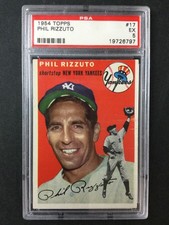 PSA 5 1954 Topps #17 Phil Rizzuto New York Yankees HOF NO RESERVE!