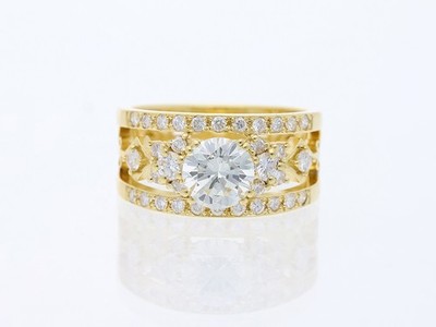 Great price ring 1.75 ct. Brilliant Diamonds 750 Gold 18ct Deta Jewellery