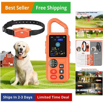 4-in-1 Wireless Dog Fence System, Electric Fences for Medium Large Dogs, 4 Mo...