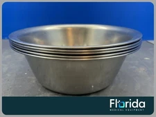 LOT OF 5 VOLLRATH 8734 STAINLESS STEEL MEDICAL BOWL (370GS) IN GOOD CONDITION**