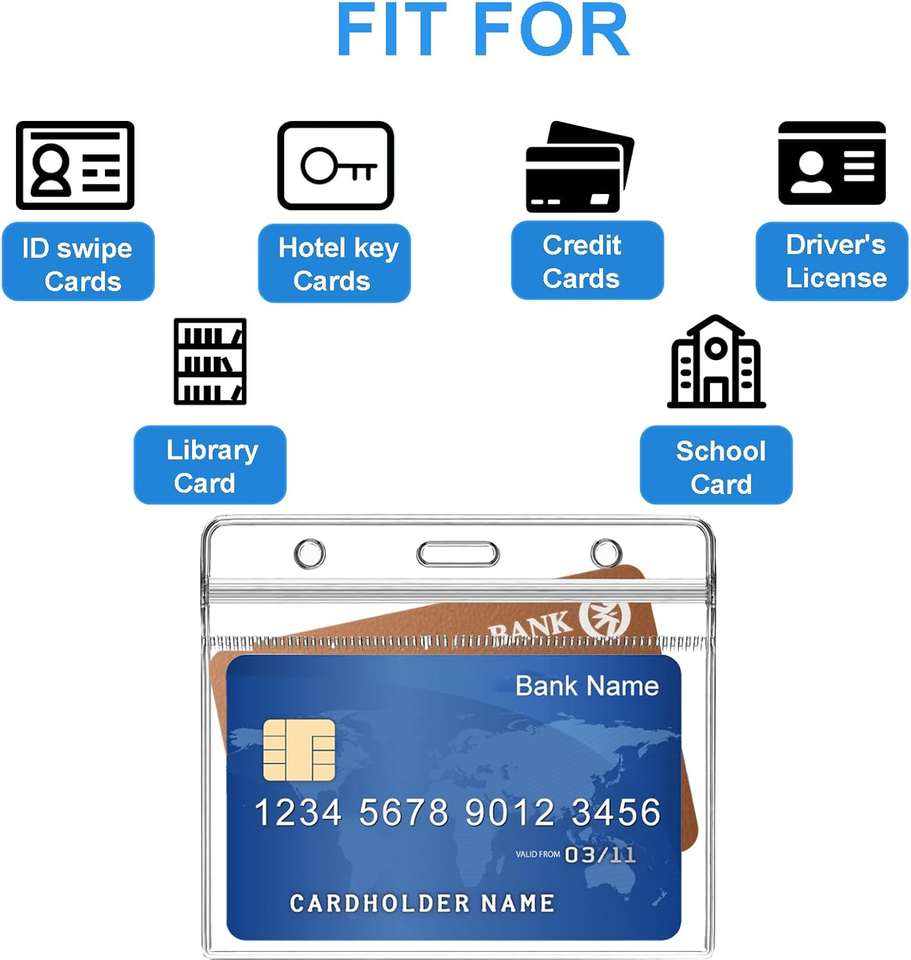 Pack Of 50 Vinyl A5 ID Plastic Card Badge Name Tag Holders By Lanyards - View #12