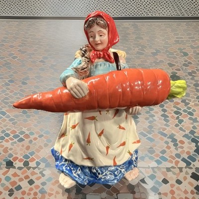 Vtg Blue Sky Laura Kelly 18 Carrots Woman Carrot Lady Candle Tea-light Holder