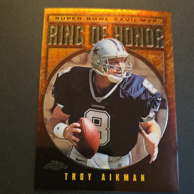 #ad Topps 2002 Chrome Troy Aikman Dallas Cowboys Ring of Honor Card #TA27 $5.00