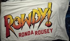 WWE WRESTLING Ronda Rousey Vintage White BEACH BATH TOWEL  30X60