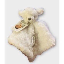 Blankets Beyond Security Blanket Bear White Silver Cross Baby Lovey