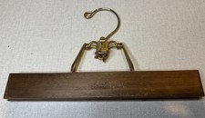 The Setwell Wood Hanger Vintage Gold Wooden Clamp Style Pants Trouser Skirt