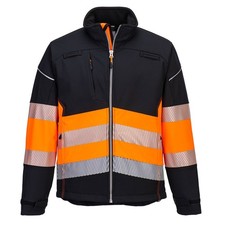 Portwest PW375 PW3 Hi-Vis Class 1 Softshell Jacket Waterproof  Breathable