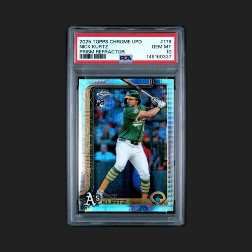 2025 Topps Chrome Update Series - Nick Kurtz #USC178 Prism Refractor (RC)-PSA10