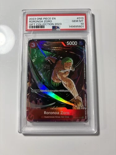 PSA 10 Gem Mint Roronoa Zoro Gift Collection Promo 2023 English ST01-013