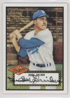 2002 Topps Team Topps Legends Duke Snider #TT-DS Auto HOF 2g8